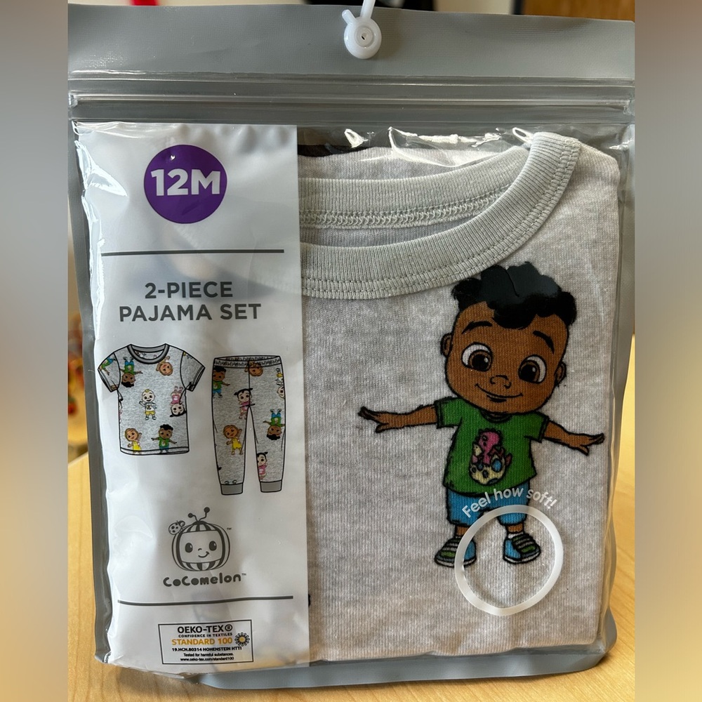 Cocomelon Baby 2 piece Pijama Set Size 12